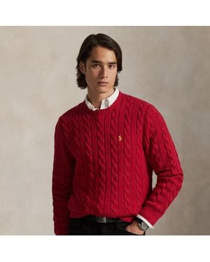 Polo Ralph Lauren Cable-Knit Cotton Jumper - Red