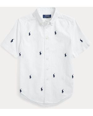 Polo Ralph Lauren Ralph Lauren Boy's Polo Pony Oxford Short-Sleeve Shirt - White