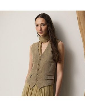 Ralph Lauren Weste Holland Aus Gerstenkorn-Tweed - Braun