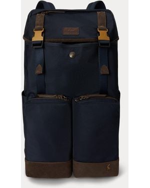 Polo Ralph Lauren Rucksack Mit Wildlederbesatz - Blau