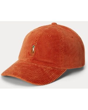 Ralph Lauren Corduroy Ball Cap - Red