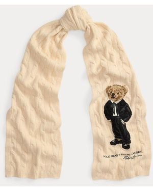 Polo Ralph Lauren Sciarpa Polo Bear in misto lana - Neutro