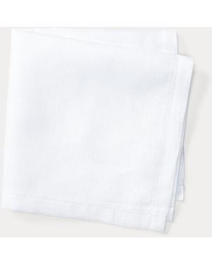 Polo Ralph Lauren Linen Pocket Square - White