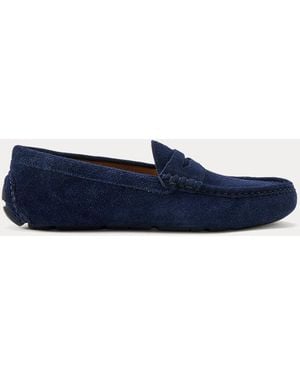 Ralph Lauren Anders Suede Penny Driver - Blue