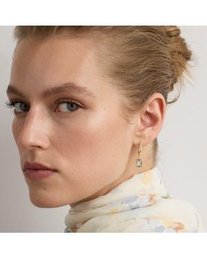 Ralph Lauren Plated Faux-Pearl Huggie Earrings - White