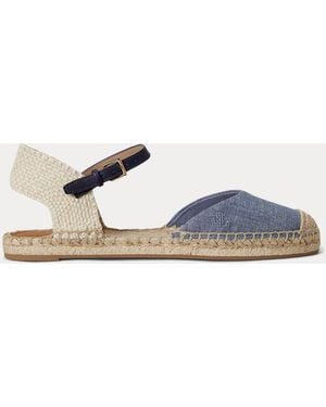 Ralph Lauren Robby Chambray Espadrille Flat - Blue