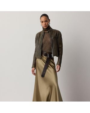 Ralph Lauren Masina Satin Skirt - Brown