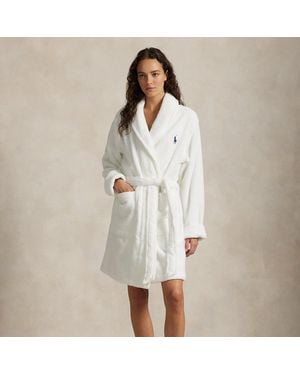 Polo Ralph Lauren Tartan Cotton Poplin Dressing Gown - White