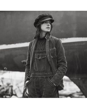 Ralph Lauren Repaired Corduroy Overall - Gray