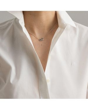 Ralph Lauren Sterling Triple Pendant Necklace - White