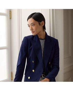 Ralph Lauren Camden Wool Crepe Jacket - Blue