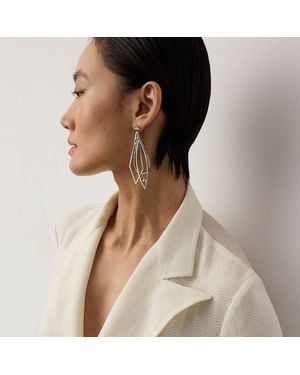 Ralph Lauren Tone Tear Hoop Dangle Earrings - Brown