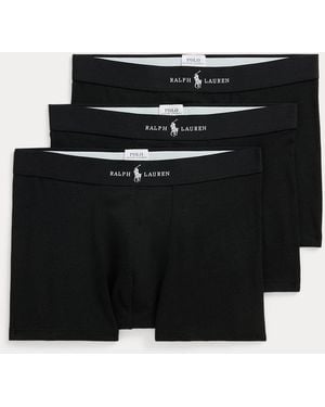 Polo Ralph Lauren Classic Cotton-Blend Boxer 3-Pack - Black