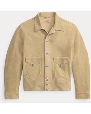 RRL Ralph Lauren Roughout Suede Jacket - Natural