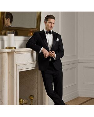 Ralph Lauren Gregory Hand-tailored Wool Peak Tuxedo - Black