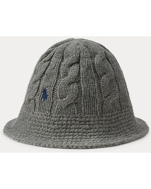 Polo Ralph Lauren Sombrero De Pescador De Mezcla De Lana - Gris