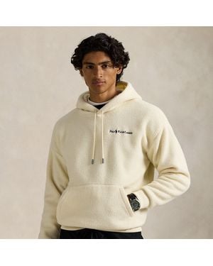 Ralph Lauren Relaxed Fit Logo Pile Fleece Hoodie - Natural