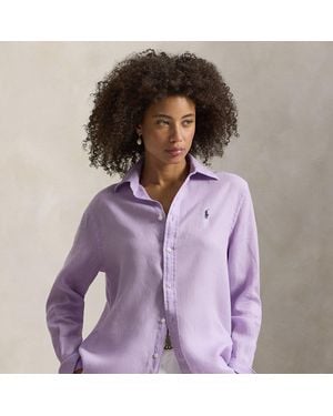 Polo Ralph Lauren Classic Fit Linen Shirt - Purple