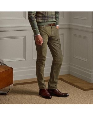 Ralph Lauren Pantaloni a cinque tasche in camoscio - Verde