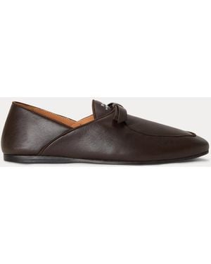 Ralph Lauren Leather Polo Loafer - Brown