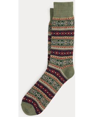 Polo Ralph Lauren Laarssokken Met Fair Isle-Patroon - Groen