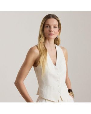 Ralph Lauren Ralph Lauren Linen-Blend Twill Vest - Natural