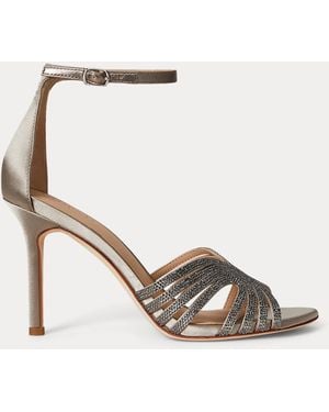 Ralph Lauren Allie Embellished Multistrap Sandal - Metallic