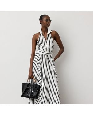 Ralph Lauren Eldred Striped Cotton Day Dress - White