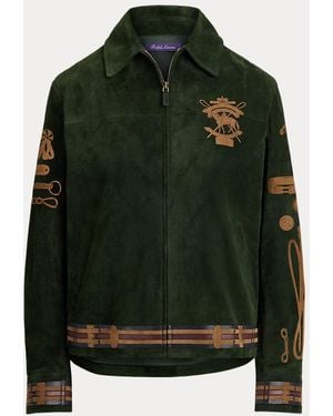 Ralph Lauren Jessa Lamb-Suede Coat - Green