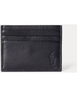 Polo Ralph Lauren Pebbled Leather Card Case - Blue