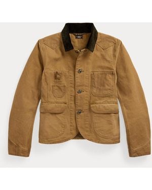 RRL Corduroy-Collar Canvas Jacket - Natural