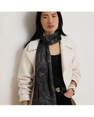 Ralph Lauren Ralph Paisley Silk Scarf - Brown
