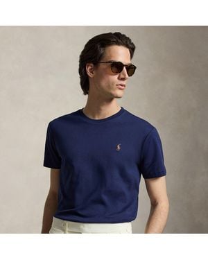Polo Ralph Lauren Custom Slim Soft Cotton Tee Iconic Exclusive - Blue