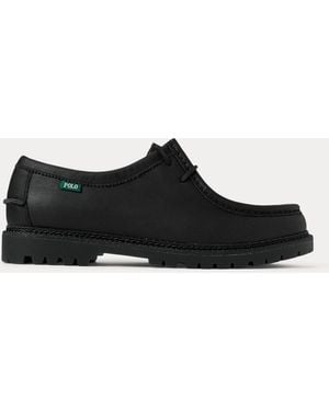Polo Ralph Lauren Zapato Bordón Jett De Piel - Negro