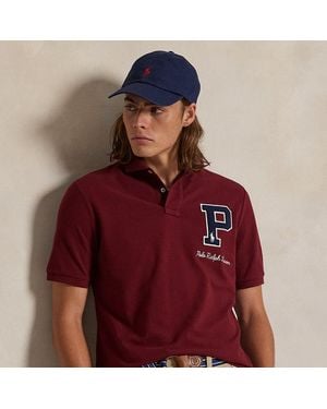 Polo Ralph Lauren Classic-Fit College-Poloshirt Aus Piqué - Rot