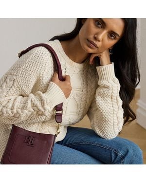 Ralph Lauren Pebbled Leather Small Cameryn Crossbody - Purple