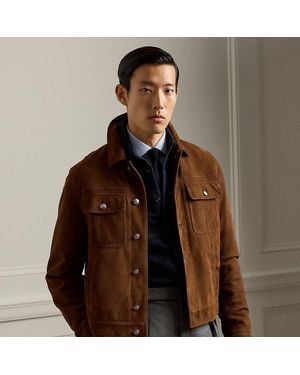 Ralph Lauren Truckerjacke Weaver Aus Wildleder - Braun