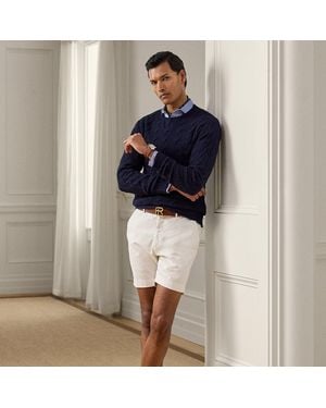 Ralph Lauren Short Fait Main En Chino Slim Fit - Blanc