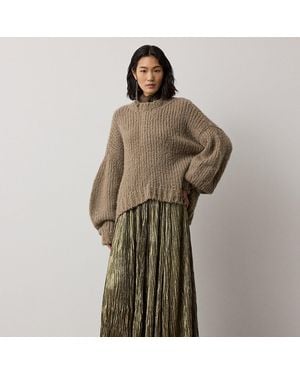 Ralph Lauren Maxifalda Luciana De Raso Metalizado - Marrón