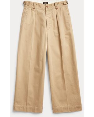 RRL Cropped Cotton Wide-leg Trouser - Natural