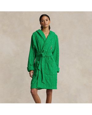 Polo Ralph Lauren Bata De Rizo De Algodón Con Capucha - Verde