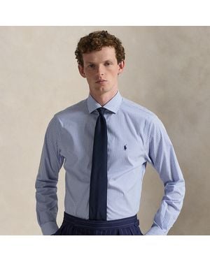 Polo Ralph Lauren Custom Fit Striped Poplin Shirt - Grey