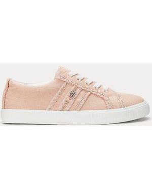 Ralph Lauren Sneaker Janson in tela sfilacciata - Rosa