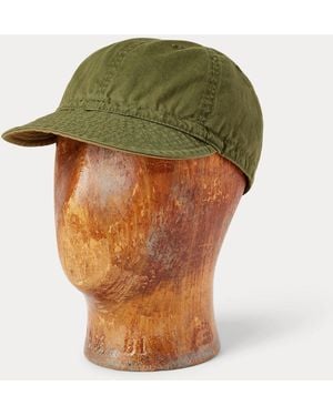 RRL Herringbone Twill Service Cap - Green