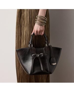 Ralph Lauren The Ralph Lauren Mini Distressed Leather Tote - Brown