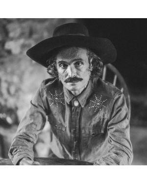 RRL Slim Fit Studded Denim Western Shirt - Grey