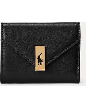 Polo Ralph Lauren Portacarte Polo ID ripiegato in pelle - Bianco