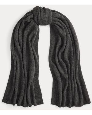 Ralph Lauren Cashmere-Blend Jersey Scarf - Black