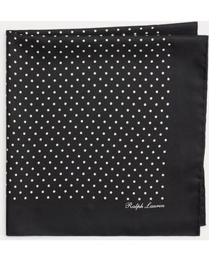 Ralph Lauren Ralph Lauren Polka-Dot Silk Scarf - Black