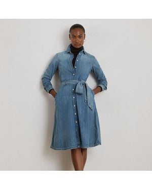 Ralph Lauren Ralph Lauren Belted Denim Shirtdress - Blue